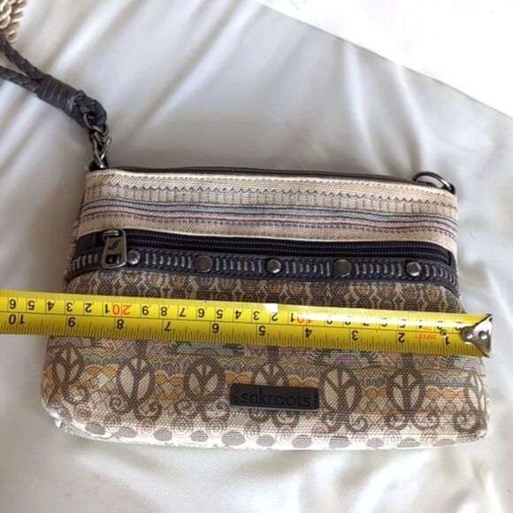 Sakroots Mini Campus One World Brown Faux Leather Convertible Straps/ Cr… - Picture 10 of 14